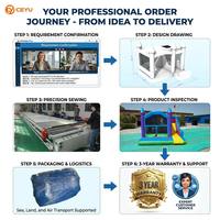 Ceyu Commercial Inflatable Gamer Water Slide Bounce House Headset Controller Neon Bouncer Kids Fun Backyard Party Wholesale