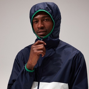 <b>Men's</b> <b>Lightweight</b> Vintage 80s-90s Retro Nylon Windbreaker Zip-up Closure Stand Collar Windproof Thin <b>Jacket</b> - Product Image 5