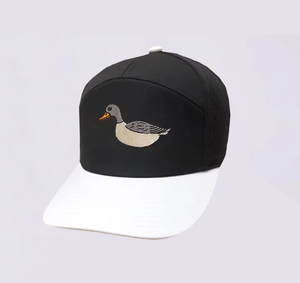 Gorra de Béisbol de 6 Paneles con Bordado de Pato, Negra y Blanca, de Malla, Ajustable, Unisex, Casual, para Adultos - Product Image 5
