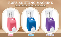 Machine à tricoter électrique en plastique pour cordons, outil automatique de fabrication DIY, conception durable et écologique, enrouleur de fil domestique pour crochet
