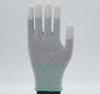 Gants antistatiques ESD à résistivité superficielle 10^6 avec bouts de doigts enduits de PU pour l'assemblage de serveurs IA et de GPU