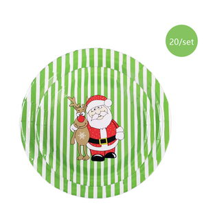 Giáng sinh giấy tấm tấm dùng một lần Santa tấm bộ đồ ăn Xmas bàn ăn tối trang trí kỳ nghỉ Nguồn cung cấp bên - Product Image 4