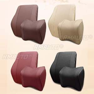 Memory Foam Car Headrest <b>Pillow</b> Leather Seat Supports Sets Back Cushion Adjustment Auto Neck Rest Lumbar <b>Pillows</b> - Product Image 6