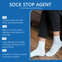 Chaussettes à talons en silicone antidérapantes spéciales de tous les jours Ensemble de colle PVC imperméable pour les soins du corps