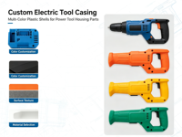 Boîtier personnalisé pour outils électriques et enceintes en plastique pour perceuse électrique, meuleuse, machine de découpe et outils de jardin