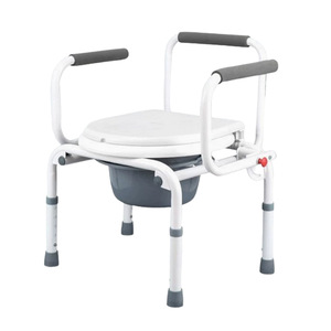 Chaise de toilette Long Heng, tabouret de douche en métal blanc, siège de bain multifonctionnel pour usage domestique - Product Image 3