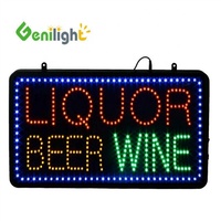 Enseignes lumineuses LED d'intérieur Genilight 22x13 pouces, personnalisables en usine, multicolores, avec fonctions défilantes/statiques/clignotantes pour spiritueux