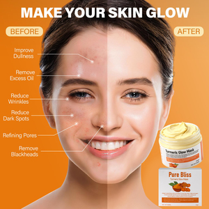 Cilt parlatıcı besleyici cilt bakımı yüz maskesi çamur maskesi derin temizlik nemlendirici C vitamini zerdeçal kil maskeleri - Product Image 6