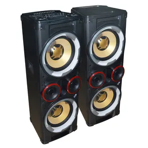 Speaker Multi Fungsi 2.0 Nirkabel Tahan Air, Speaker Kotak Mini Karaoke Profesional, Speaker Lampu LED untuk Panggung