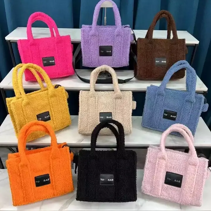 Ladies Handbags The Tote Bags Designer Purses And Handbags Famous Brands 2022 Fall Winter Plush Women'S Tote Bags