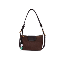 Sac à bandoulière pour femme en gros, style rétro, en daim épissé imprimé léopard, grande capacité, sac à bandoulière croisé pour femme