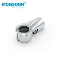 Conectores de Tubería para Muebles, Accesorios de Metal Cromado, Tubo Redondo de 25 mm, Conector de Unión, Soporte para Tubo Redondo de Armario
