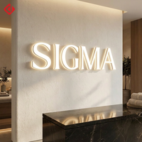 Enseignes lumineuses 3D LED personnalisées pour extérieur, lettres en relief rétroéclairées, montées au mur, pour devantures de magasins et enseignes commerciales