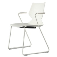 Chaise de bureau exécutive en acier robuste conforme à la norme EN16139, capacité de 150 kg, design ergonomique, empilable, style contemporain