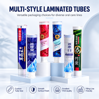 Emballage universel en aluminium-plastique pour tube de dentifrice avec bouchon à vis, logo personnalisé/impression UV pour produits de soins personnels