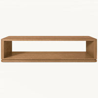 Mobilier d'intérieur design de luxe moderne tables basses rectangulaires en bois de salon pour la maison