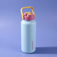 Bouteilles en acier inoxydable détachables de 32 oz, bouteilles en acier inoxydable 304 avec couvercle à verrouillage durable 2-en-1 avec poignée