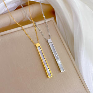 Beimu Lange Halskette mit Temperament, Extrem Schlichte Persönlichkeit, Echte Goldkette im Windofen, Damen Ins Schlüsselbein-Kette - Product Image 3