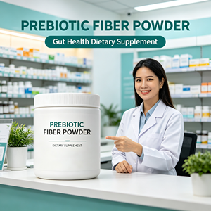 Poudre de fibres prébiotiques mélangées Inuline FOS Complément alimentaire pour le soutien intestinal quotidien - Product Image 1