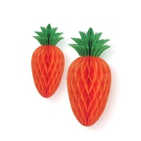 Décorations de Pâques personnalisées QF en forme de boule en nid d'abeille, décorations de fête de Pâques, ornements suspendus, fruits, carotte, lanterne en forme de boule en nid d'abeille