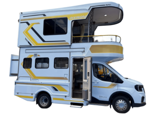 Autocaravana de Dos Pisos con Terraza Abierta, Autocaravana de Lujo para 6 Personas, Motor Diésel de <span class=keywords><strong>2</strong></span>.3T, Transmisión Automática de 8 Velocidades, en Venta - Product Image 1