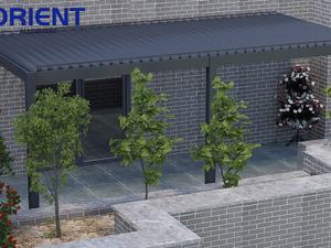 Pérgola de Techo con Aspersores de Aluminio Motorizados, Pérgola de Jardín con Protección Solar, Pérgola de Techo con Revestimiento de Aluminio Impermeable para Exteriores - Product Image 1