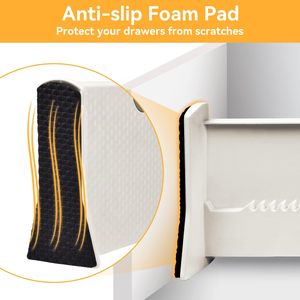 Adjustable White ABS Plastic Injection-Molded Modern Bathroom Kitchen Bedroom Clothes Drawer Divider Expandable Organizer - Product Image 3