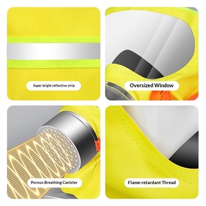 Mask Anti-smoke 3C Certified Fire protection Mask Fire Escape All-round Hood <strong>Filter</strong> <strong>Respirator</strong> - Product Image 4