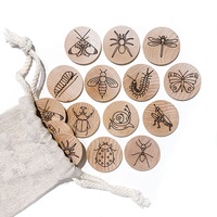 Jouets de jeu de mémoire personnalisables au design unique, jetons de récompense pour enfants, ensemble de jetons en bois