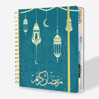 Carnet de planification Ramadan 2024 personnalisé A5, hebdomadaire, musulman, islamique, pour l'école, en papier, avec couverture en tissu PVC, cadeau, vente en gros à prix réduit