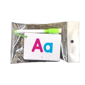 custom erasable rewritable educational alphabet flash card for kids