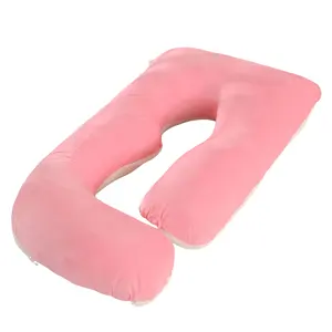 Almohadas de embarazo con cubierta de refrigeración en forma de J, almohada de maternidad de cuerpo completo, soporte para espalda, cadera, vientre, piernas para mujeres embarazadas