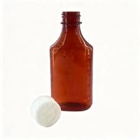 Bouteille ovale en PET pour sirop liquide médicinal de 0,75 oz avec bouchon à visser résistant aux enfants, couleur personnalisée et impression sérigraphique