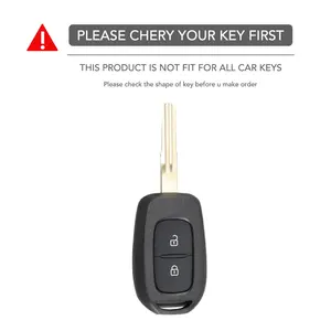 Coque de clé de voiture en silicone à 2 boutons pour <span class=keywords><strong>Renault</strong></span> Kwid Traffic Symbol Dacia Sandero Logan Duster 2016 <span class=keywords><strong>2017</strong></span> 2018 - Product Image 2