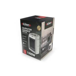 1500w ceramic <b>heater</b> with a compact and portable design, ideal for heating <b>small</b> spaces and providing thermal comfort in winter. - Product Image 2