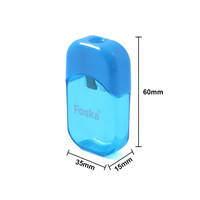 Foska forme ronde Portable petit taille-crayon carré en plastique pour étudiants et fournitures scolaires pour enfants papeterie et fournitures