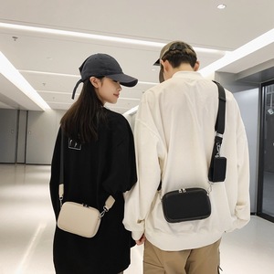 Nouveau sac à bandoulière <span class=keywords><strong>rigide</strong></span> deux pièces pour <span class=keywords><strong>homme</strong></span>, sac de poitrine noir de marque japonaise, petit sac carré pour téléphone portable - Product Image 5