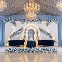 Décor de scène de mariage personnalisé, décoration de fête, arche lumineuse LED, cloison de séparation, séparateur de pièce blanc, toile de fond Hochzeit