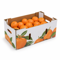 Boîte d'emballage en carton ondulé imprimée sur mesure pour citrons, carton d'expédition ventilé pour agrumes, pour l'exportation et la distribution de produits.