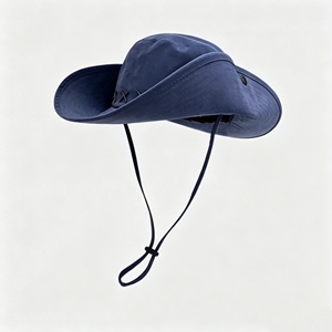 <b>Western</b> Cowboy Bucket <b>Hat</b> UPF50+ UV Protection Wide Brim Sun <b>Hat</b> with Wind Lanyard for Outdoor Travel - Product Image 2