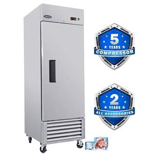 DB ORIKOOL Congélateur commercial de 27 pouces avec porte solide de 23 pouces, en acier inoxydable, refroidissement par air, approuvé par l'ETL - Product Image 1