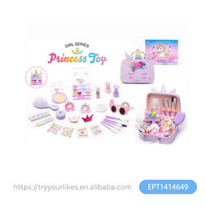 EPT Maison de jeu éducative <span class=keywords><strong>licorne</strong></span> pour filles: nouveau cosmétique, accessoires d'art d'ongle, peigne de couleur de visage avec sac à main - Product Image 6