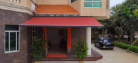 Auvent rétractable motorisé de luxe, imperméable, pour terrasse extérieure, auvent électrique, auvent en aluminium, parasol