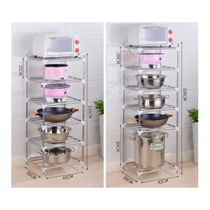 Étagère de rangement empilable en acier inoxydable à 5 niveaux EE140 pour cuisine, four à micro-ondes, casseroles, poêles et cuiseurs vapeur - Vente en gros - Product Image 5