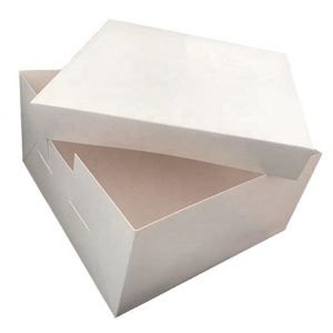 Ensemble de décoration de gâteaux, boîtes à gâteaux en papier, boîtes de boulangerie blanches - Product Image 1