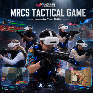 Machine de jeu de tir <span class=keywords><strong>VR</strong></span> 9D 360°, simulateur d'arcade MRCS, construction en acier et fibre de verre, plateforme stable, résistant à l'usure - Product Image 3