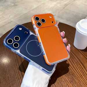 Étui magnétique de protection à trous fins de précision, <span class=keywords><strong>coque</strong></span> rigide en acrylique style <span class=keywords><strong>iPhone</strong></span> 17 pour <span class=keywords><strong>iPhone</strong></span> 15 16 17 <span class=keywords><strong>Pro</strong></span> <span class=keywords><strong>Max</strong></span>, <span class=keywords><strong>coque</strong></span> antichoc - Product Image 1