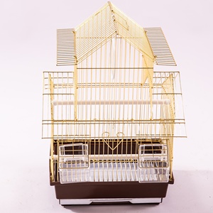 Cage à oiseaux <span class=keywords><strong>d</strong></span>'extérieur Ybgai, cage à perroquets, cage à oiseaux, cages pour animaux de compagnie, petite cage en fil métallique à double étage, cage à oiseaux de type villa - Product Image 1