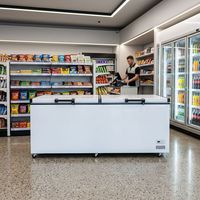 Congelador Comercial Eléctrico Mecánico de 3 Puertas, de Una Sola Temperatura, Sin Escarcha, con Enfriamiento por Aire, para Uso en Supermercados, Personalizable