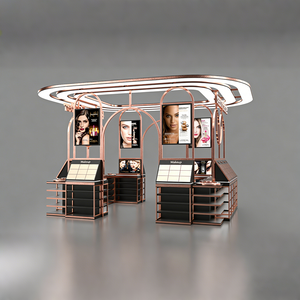 Edgy Luxe Cosmetics Boutique Featuring Tiered Open Shelves, Partial Enclosure Checkout, and Integrated LED Display Shelves - Product Image 4